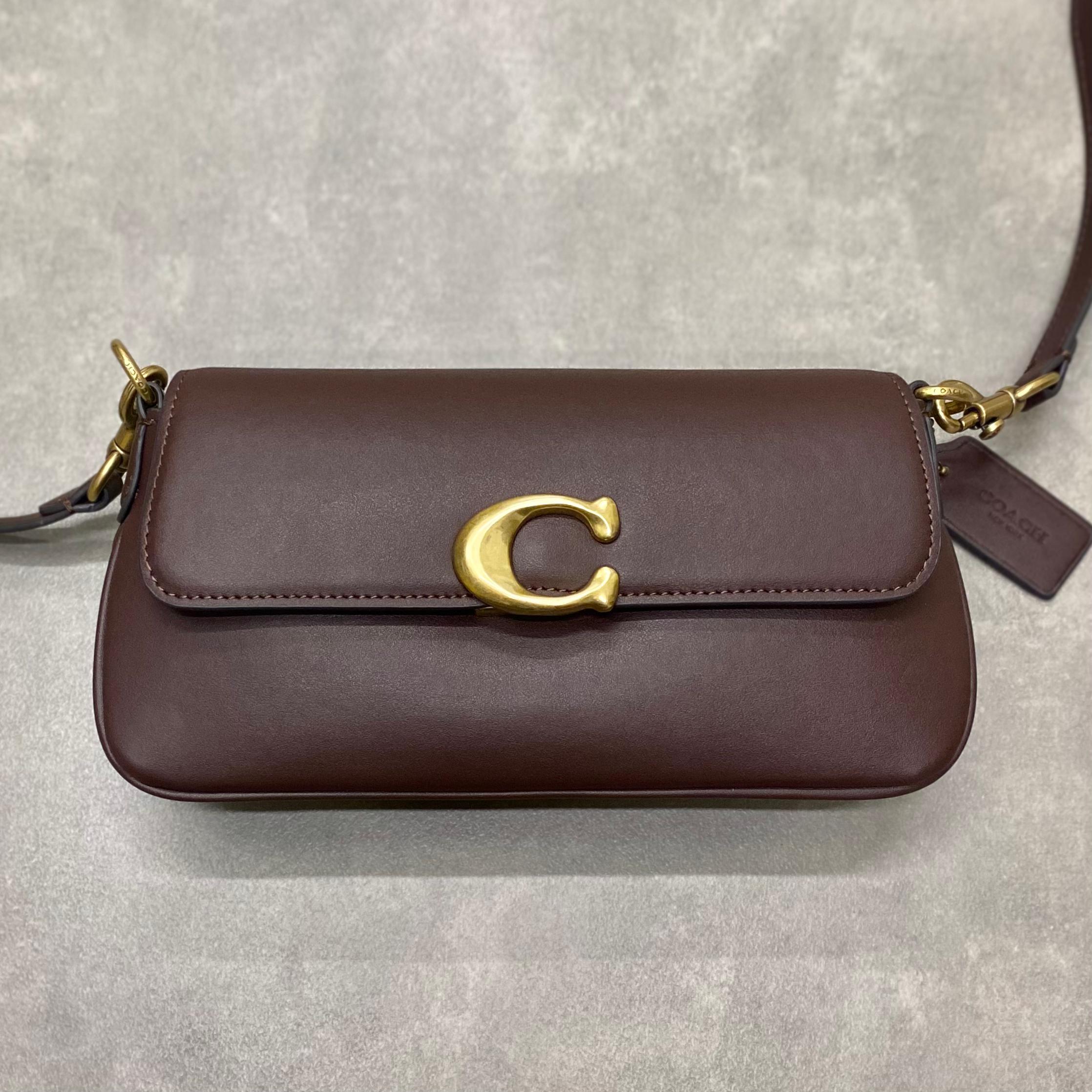 Túi Coach Small Jet Leather Shoulder Bag DS Brown